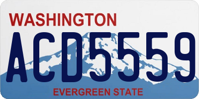 WA license plate ACD5559