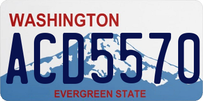WA license plate ACD5570