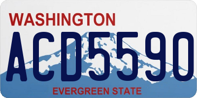 WA license plate ACD5590