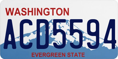 WA license plate ACD5594