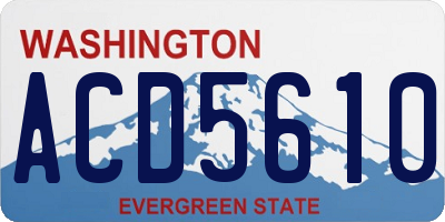 WA license plate ACD5610