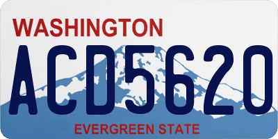 WA license plate ACD5620