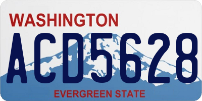 WA license plate ACD5628