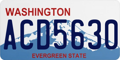 WA license plate ACD5630