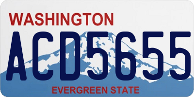 WA license plate ACD5655