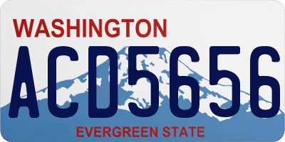 WA license plate ACD5656