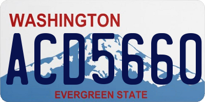 WA license plate ACD5660
