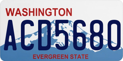 WA license plate ACD5680
