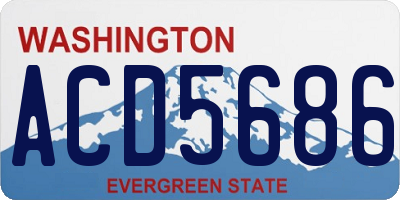 WA license plate ACD5686