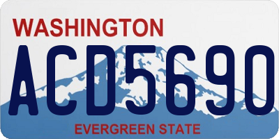 WA license plate ACD5690