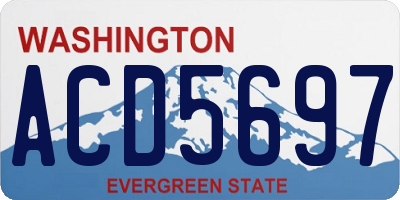 WA license plate ACD5697