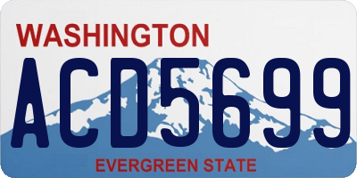 WA license plate ACD5699
