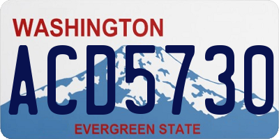 WA license plate ACD5730