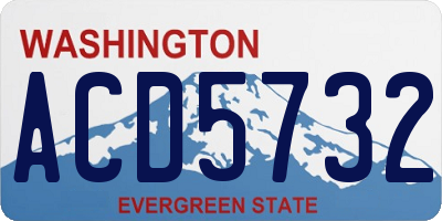 WA license plate ACD5732