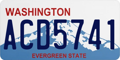 WA license plate ACD5741