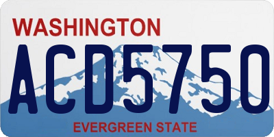 WA license plate ACD5750