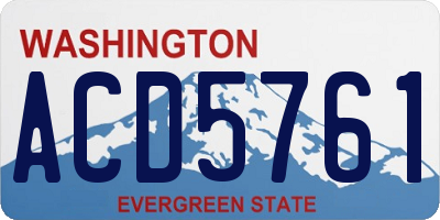 WA license plate ACD5761