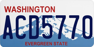 WA license plate ACD5770