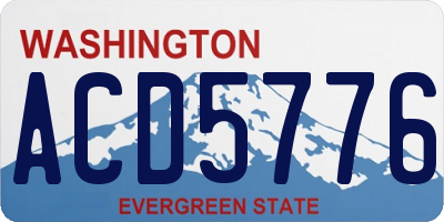 WA license plate ACD5776