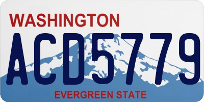 WA license plate ACD5779