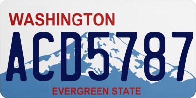 WA license plate ACD5787