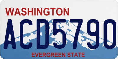 WA license plate ACD5790