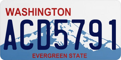 WA license plate ACD5791