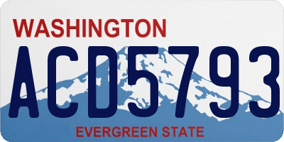 WA license plate ACD5793