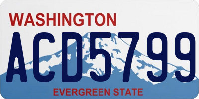 WA license plate ACD5799