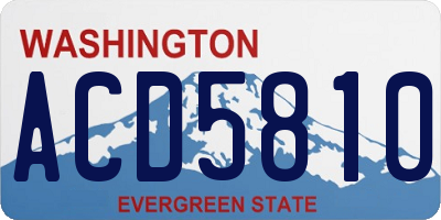 WA license plate ACD5810