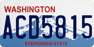 WA license plate ACD5815