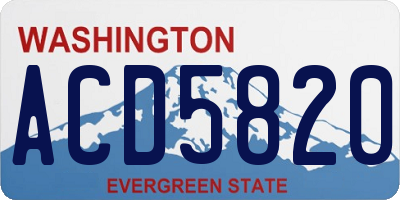 WA license plate ACD5820