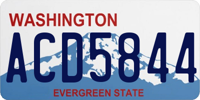 WA license plate ACD5844