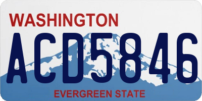 WA license plate ACD5846