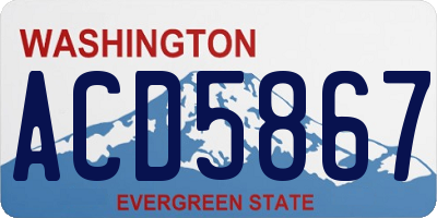 WA license plate ACD5867