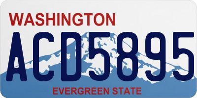 WA license plate ACD5895