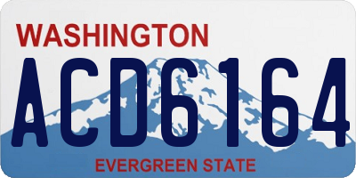 WA license plate ACD6164