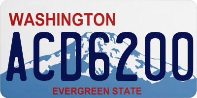 WA license plate ACD6200