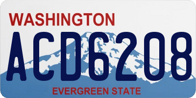 WA license plate ACD6208