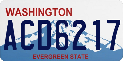 WA license plate ACD6217
