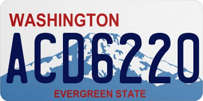 WA license plate ACD6220