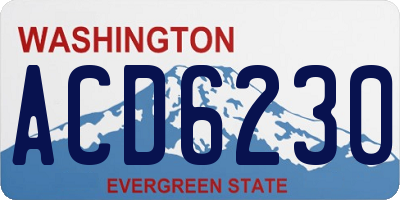 WA license plate ACD6230