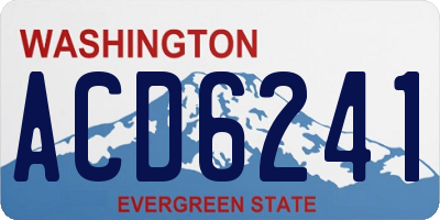 WA license plate ACD6241