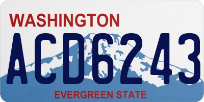 WA license plate ACD6243
