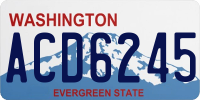 WA license plate ACD6245