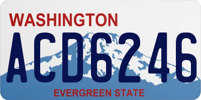 WA license plate ACD6246