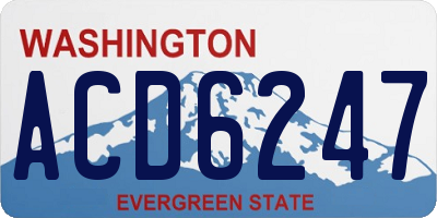 WA license plate ACD6247