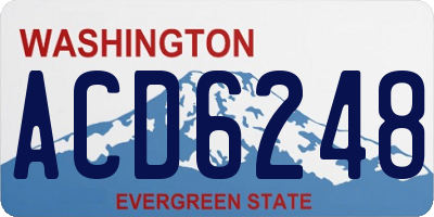 WA license plate ACD6248