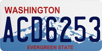 WA license plate ACD6253
