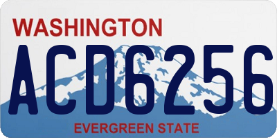 WA license plate ACD6256